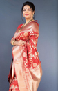 Embroderid Saree With Beautiful Blouse