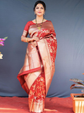 Embroderid Saree With Beautiful Blouse