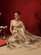 Floral Printed Banarasi Ready To Wear Saree