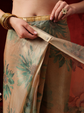Floral Printed Banarasi Ready To Wear Saree