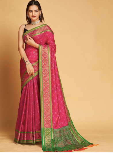 Woven Design Zari Art Silk Patola Saree