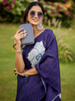 Floral Block Print Saree