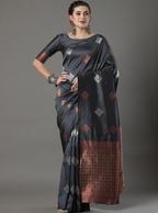 Woven Design Zari Banarasi Saree with Blouse