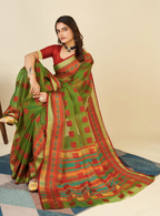 Zari Saree with a woven design border
