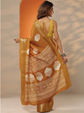 Geomteric Printed Woven Design Zari Saree