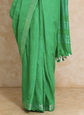 Ready To Wear Cotton Linen Solid Saree with Unstiched Blouse