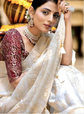 White Art Silk Sarees soft and lightweight fabric