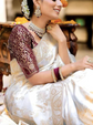 White Art Silk Sarees soft and lightweight fabric