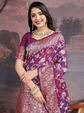 Woven Design Banarasi Saree With Blouse Piece