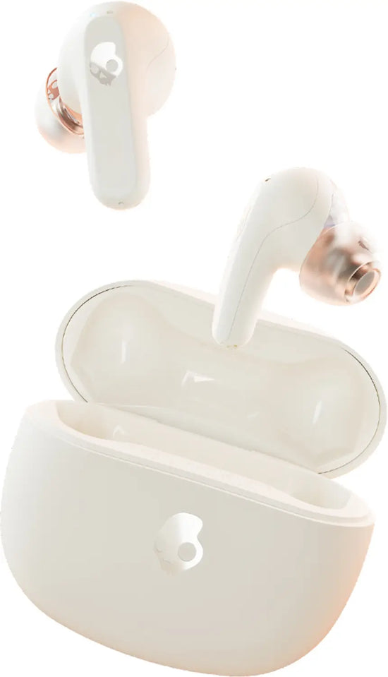 Skullcandy Rail TWS True Wireless Earbuds (Bone Glow Orange)