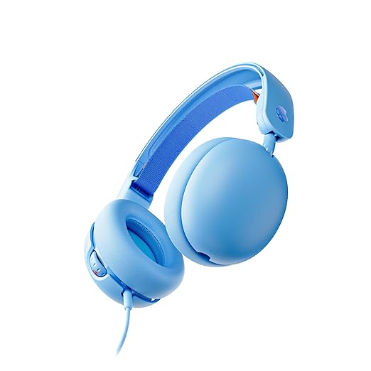 Skullcandy Grom Over‑Ear Wired Headphones for Kids Blue