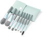 2 X URBANMAC Makeup Brush Set 8PCS Mini With Storage (Blue Gray)