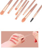 2 X URBANMAC Makeup Brush Set 8PCS Mini With Storage (Dark_peach)