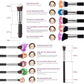 2 X URBANMAC Premium Synthetic Kabuki 10‑Piece Makeup Brush Set