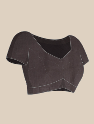 Dark gray crop top on a beige background