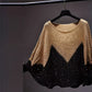Batwing Sleeve Top, Loose Fit Round Neck Knit Sweater For Spring And Fall