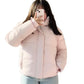 Detachable Hat Short Loose Cotton Coat Women