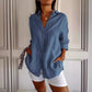 Lapel Long Sleeve Shirt Women&