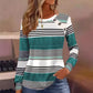 Casual Button Striped Long Sleeve Women&