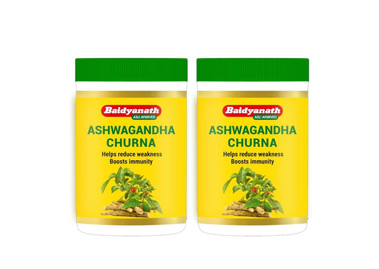 Baidyanath Ashwagandha Churna Made with 100% Pure Ashwagandha - 100g (Pack of 2)