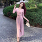 Pure Desire To Twist V-neck Long-sleeve Dress Women&