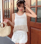 Hollow Knitted Short Inner Knitted Embroidery Sexy Small Sling Vest