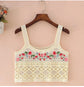 Hollow Knitted Short Inner Knitted Embroidery Sexy Small Sling Vest