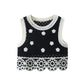Hollow Knitted Short Inner Knitted Embroidery Sexy Small Sling Vest