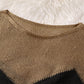 Batwing Sleeve Top, Loose Fit Round Neck Knit Sweater For Spring And Fall