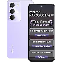 realme Narzo 80 Lite 5G unlocked (Crystal Purple, 128 GB)  (6 GB RAM)