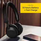 Jabra Elite 45h, On Ear Wireless Headphones with Mic, Compact & Lightweight
