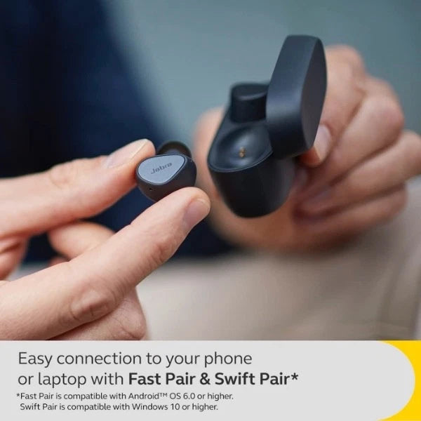 Open Box Jabra Elite 4 True Wireless Noise Cancelling In-Ear Headphones - Navy