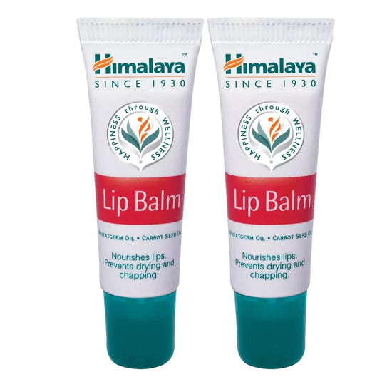 2 X Himalaya Herbal Lip Balm Chapstick Wheatgerm & Carrot Seed Oil 10gm