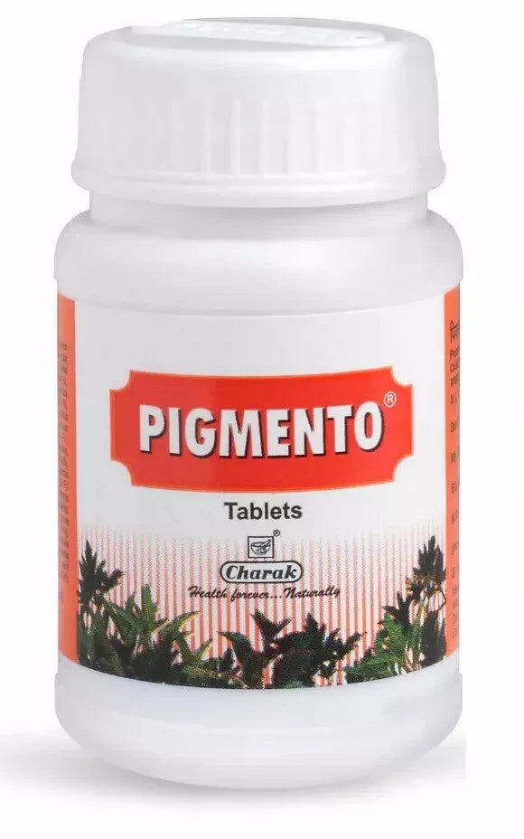 Charak Pigmento Tablets For Vitiligo Promotes Melanin 40 Tabs