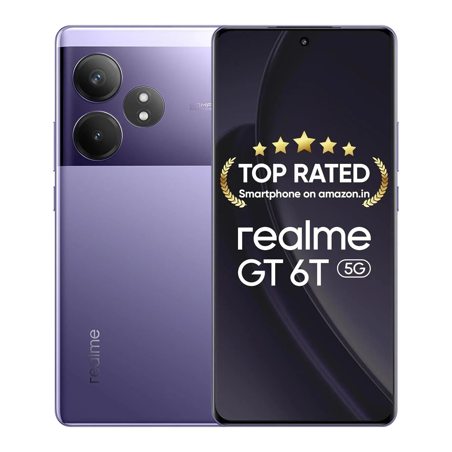 realme GT 6T 5G Unlocked Miracle Purple Smartphone 256GB/12GB RAM 50MP