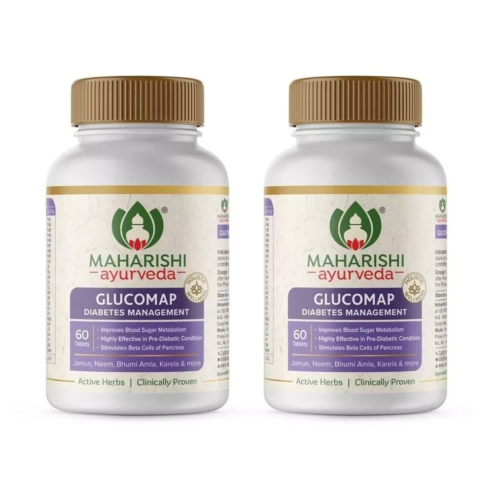 2 X Maharishi Ayurveda Glucomap 60 Tabs