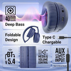 ZEBRONICS Thunder Max (ZEB-WHP 7), 120H Playtime, 3 EQ Modes, ENC,BT v5.4