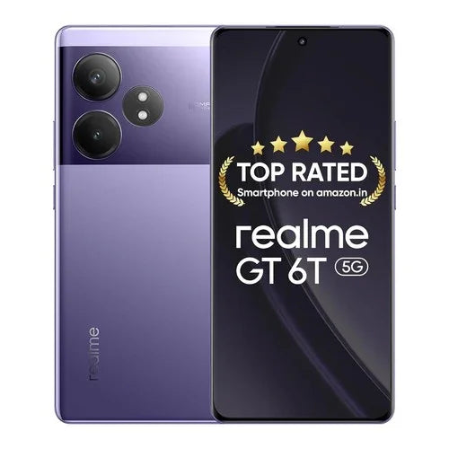 realme GT 6T 5G Unlocked Miracle Purple Smartphone 256GB/12GB RAM 50MP