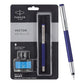Parker Vector Mettalix Fountain Pen with Quink Ink Bottle