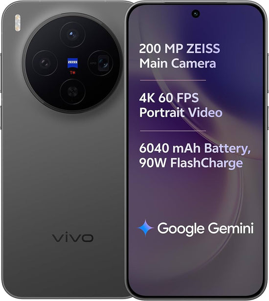 Smartphone with camera specifications displayed on a white background